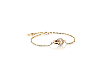 Gold Plated CZ Studded Womens Bracelet